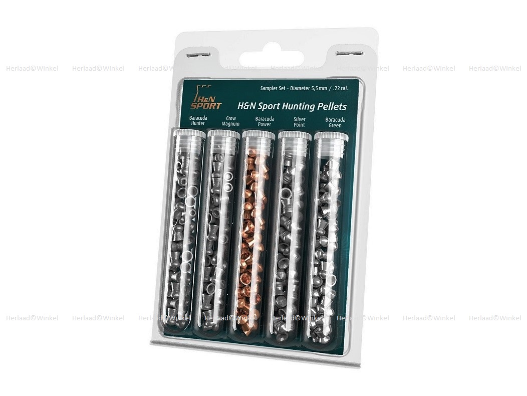 H&N Hunting Pellets Sampler Set 5.50mm Luchtdruk Kogeltjes 5 pack H&N Hunting Pellets Sampler Set 5.50mm Luchtdruk Kogeltjes 5 pack